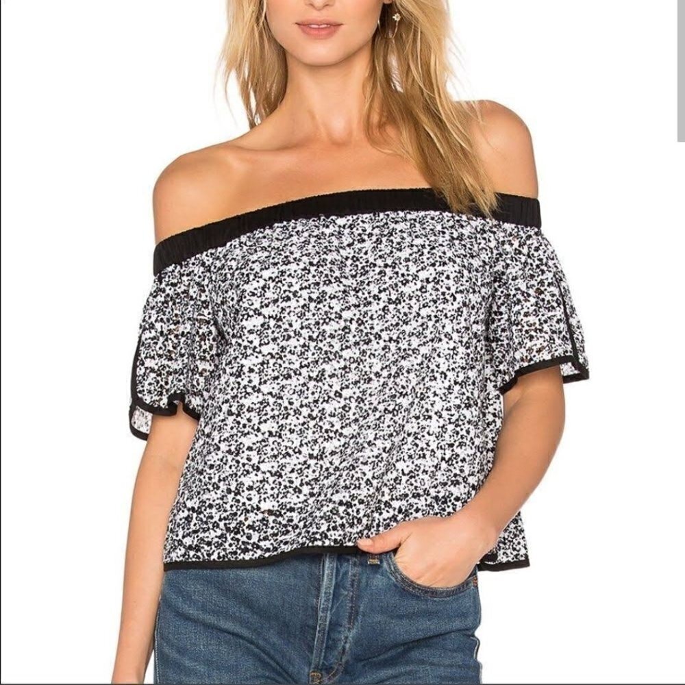 NWT Rag & Bone Eyelet Off Shoulder Top